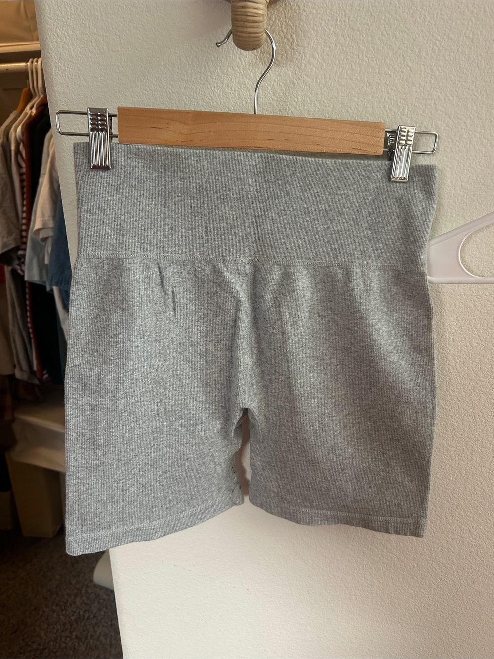 Forever 21 Gray High-Waist Bike Shorts